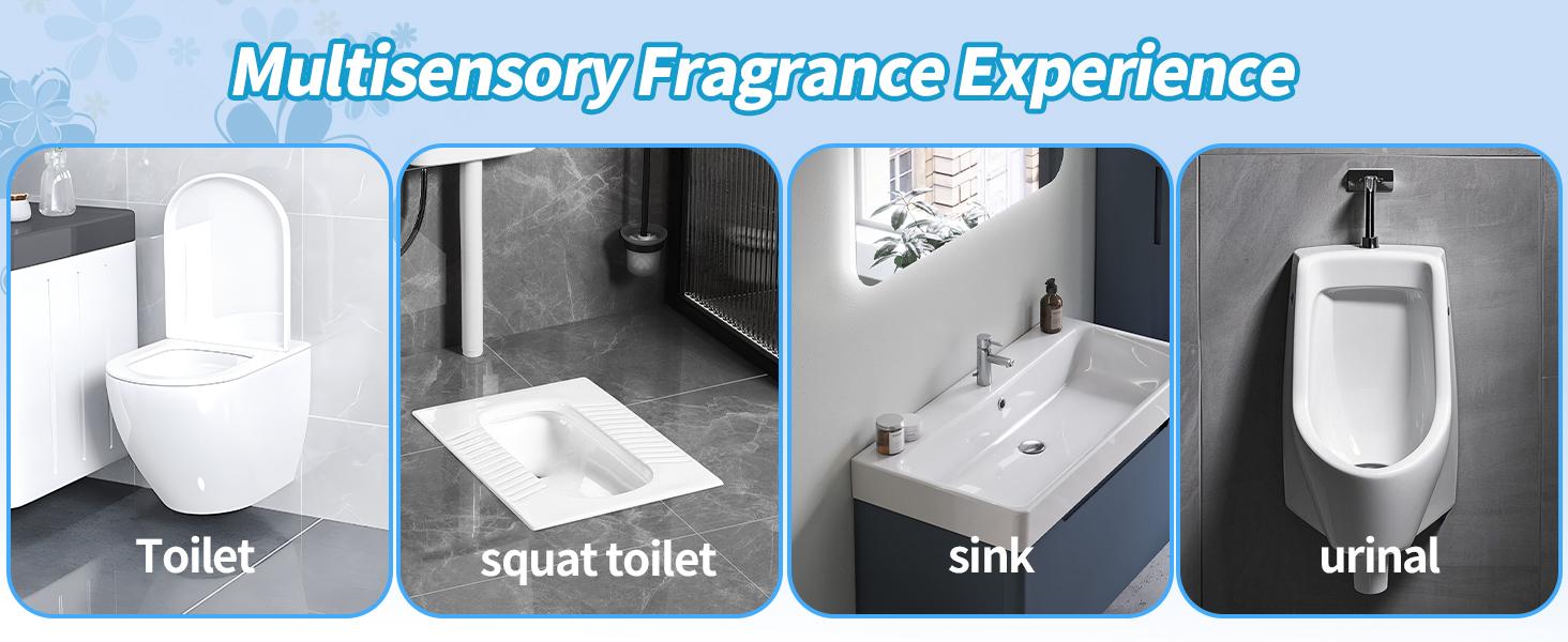 84 Flowers! 6-Tubes Toilet Gel Stamp Box  Deodorizing Bathroom Freshener - Keeps Toilet Clean & Fresh with Every Flush!