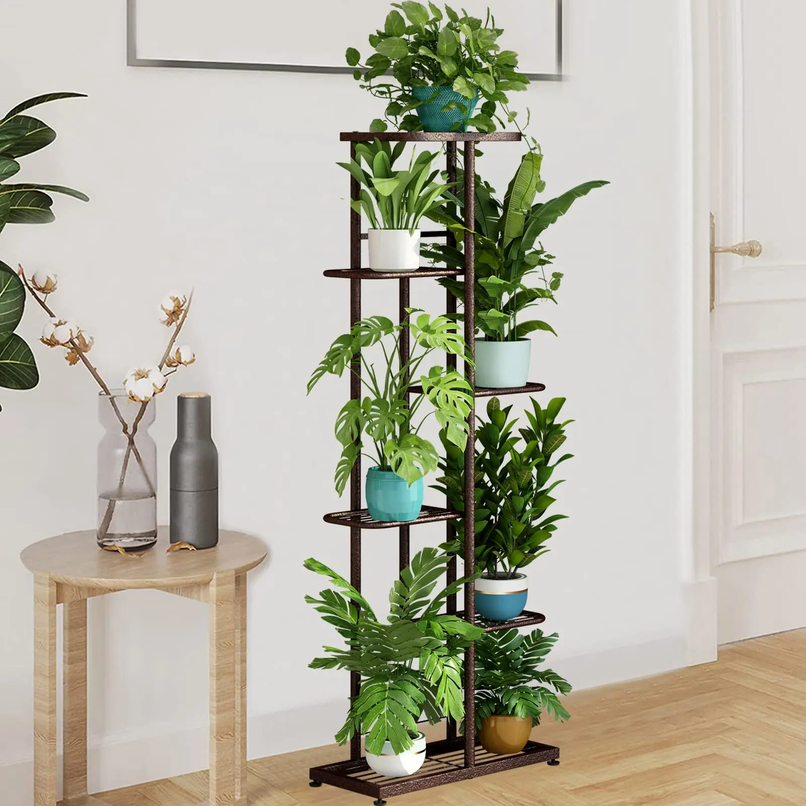 4/5/6 Tier 5/6/7 Potted Metal Plant Stand for Patio Garden Corner Balcony Living Room Organiser Racks Pad Shelf Home Decorative Summer Sale Deals