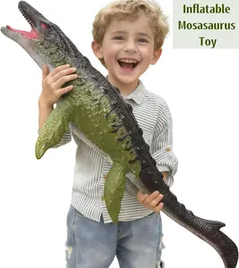 Large Dinosaur Toys- 32" Mosasaurus Soft Dinosaur Toys for Kids 3-5, Big Inflatable Dino for Boys Girls, Toddler Party Favors Birthday Gifts