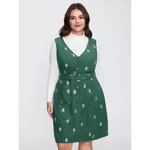 【Embroidered】 BLOOMCHIC Floral Embroidered Belted Waist Midi Dress 2026 Summer Vibes Fit Casual Swimweek