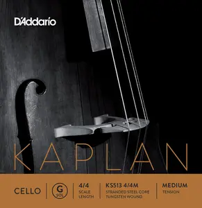 D'Addario Kaplan Cello Single G String, 4/4 Scale, Medium Tension