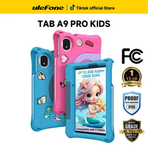 Ulefone Tab A9 Pro Kids 8.68 inchse Kids Tablet with Case,WiFi Tablets for Kids, Android 15, 800 x 1340 HD+/90Hz,8GB+128GB Storage,5040mAh Battery,13MP+12MP+8MP Camera,Shockproof Case,Parental Controls Tablets（Blue/Pink)）