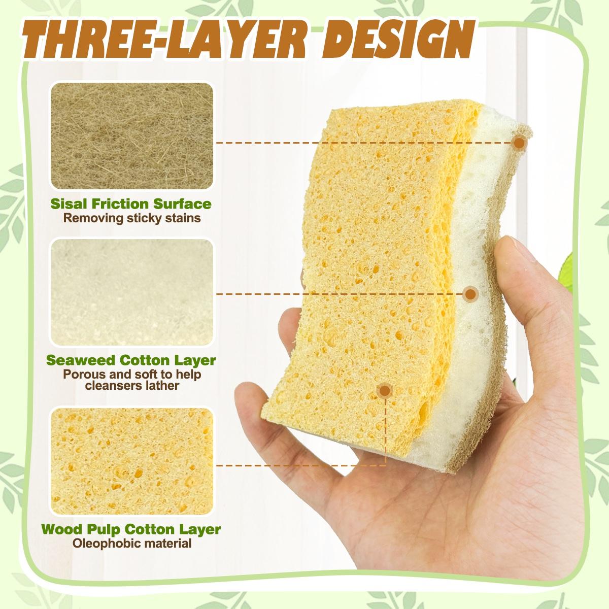 Rantizon Magic Cleaning Sponge 12pcs Scratch-Free Multipurpose Cleaning Scrubber, Eco-Friendly, Kitchen Cleaning Gadgets, Degraded Cotton Surface