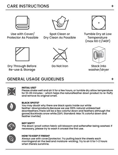 APSMILE Pure Cotton Feather Down Duvet Comforter Nature Duvet Insert All Season 100% Organic Cotton for Sweet Sleep