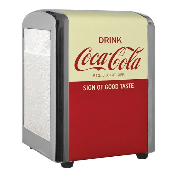 Tablecraft Coca-Cola Napkin Dispenser, Half, Red