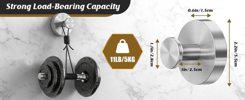 Upgraded model 2 Units Suction Cup Hooks for Shower, Kitchen, Bathroom, Wood Door, Mirror,Glass Door,  Tile – Loofah, Towel, Coat, Bath Robe Hook Holder for Hanging up to 15 lbs with Waterproof