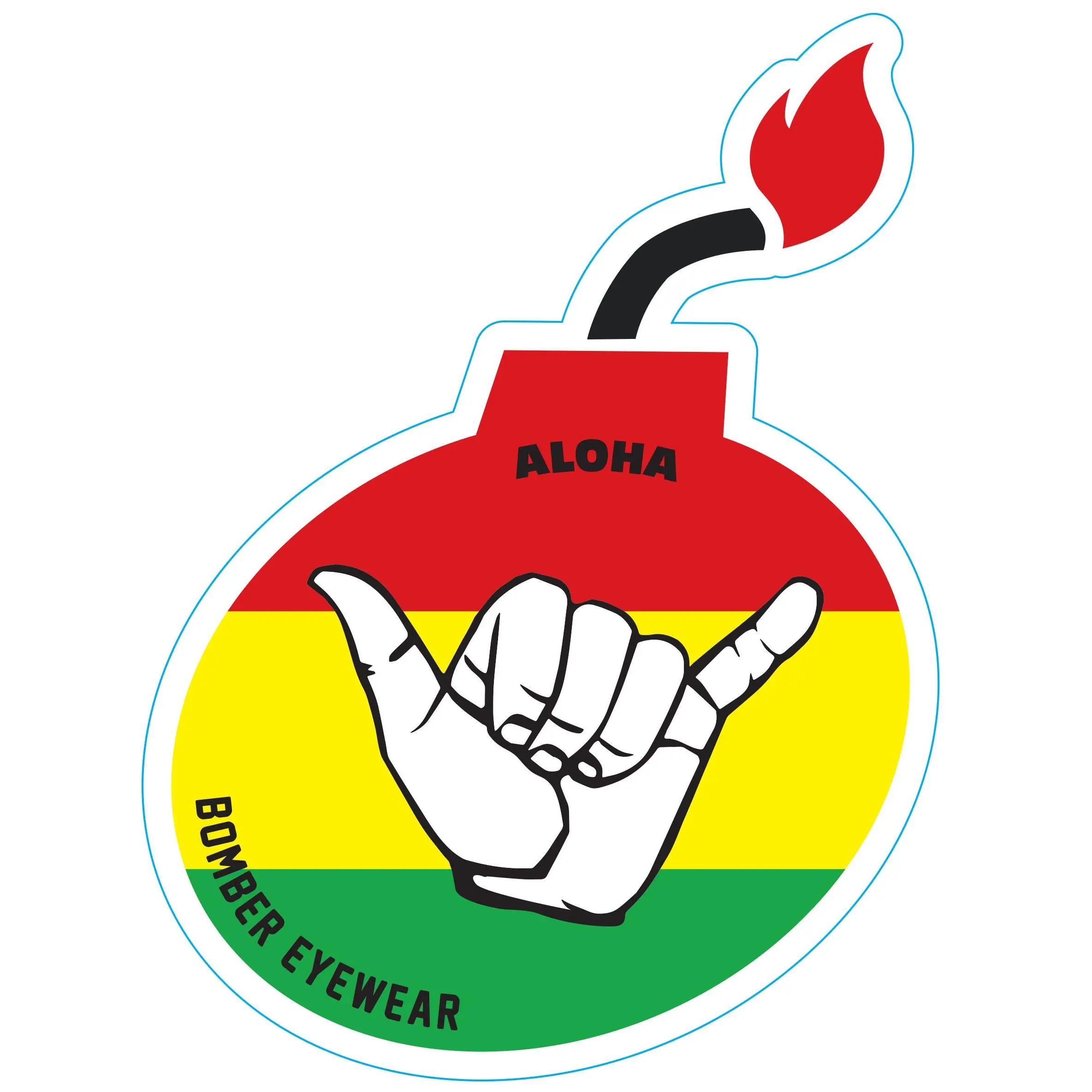 Decorative Vinyl Decal Sticker - Shaka Rasta Bomb Design, Stickers for Scrapbooking, Ideal for DIY Stamping Projects, Decorative Stickers