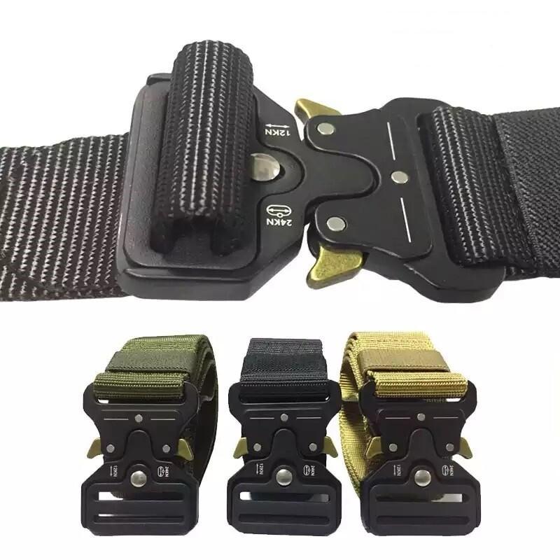 MEN Casual Military Tactical Army Adjustable Quick Release Belts Pants Waistband