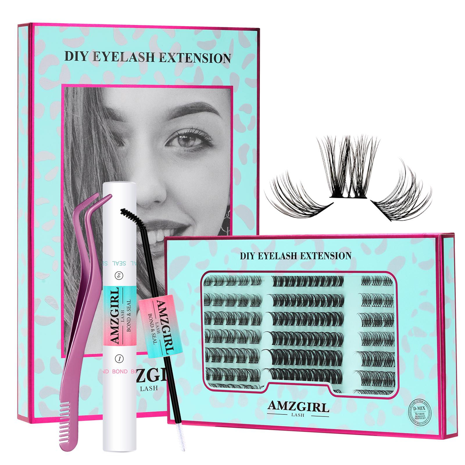 AMZGIRL LASH 84PCS Diy Lash Extension Kit Prism Eyelashes Makeup Cosmetic