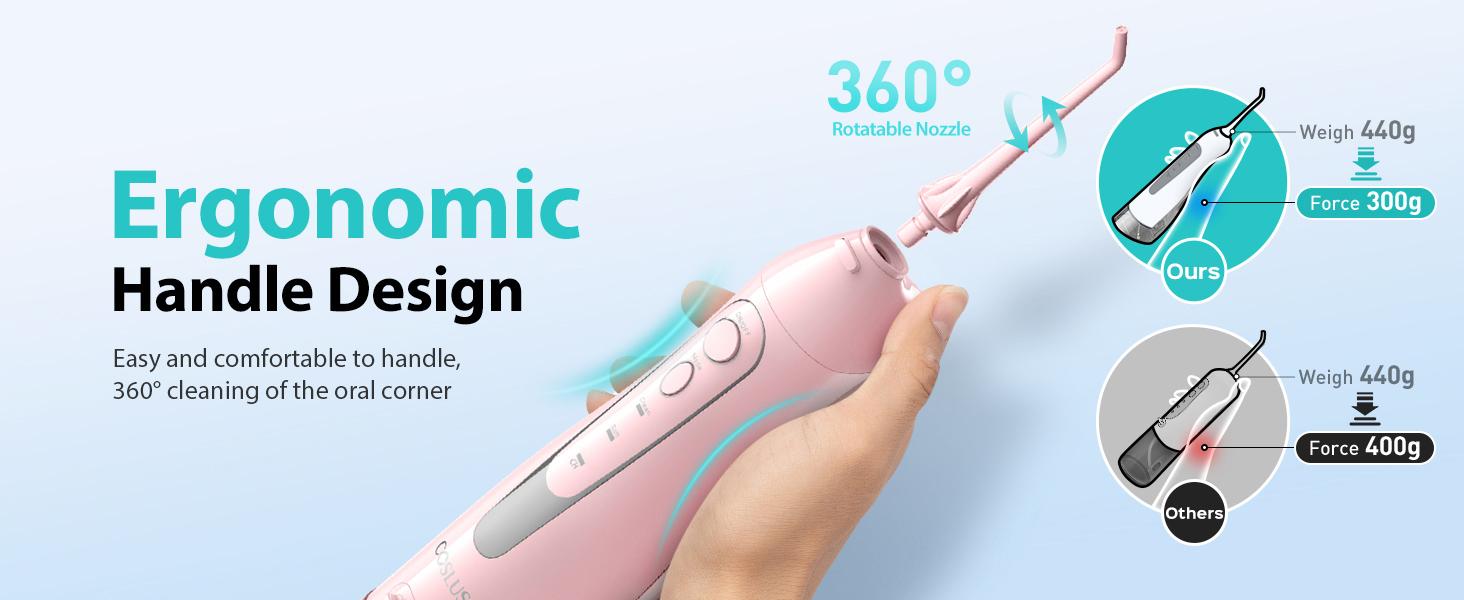 COSLUS CX20 Water  Flosser Teeth Pick:Soft Portable Cordless Oral Irrigator Rechargeable Travel Irrigation Cleaner IPX7 Waterproof Electric Flossing Machine for TeethCleaning,Professional Dental Teeth Irrigator,Teeth Cleaning Tools,Home Travel Gift