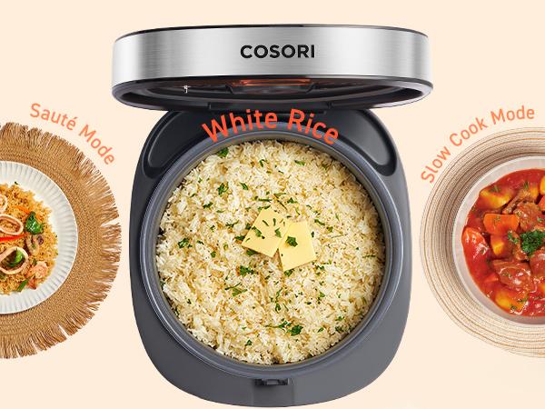 COSORI 18-in-1 Rice Cooker, Olla Arrocera Eléctrica 5-Qt: Slow Cook, Steam, 24H Warm, Fuzzy Logic, Nonstick Pot & 50 Recipes Kitchen Appliances mothersdaygift COSORI 18-in-1 Rice Cooker, Olla Arrocera Eléctrica 5-Qt: Slow Cook, Steam, 24H Warm, Fuzzy Logic, Nonstick Pot & 50 Recipes Kitchen Appliances mothersdaygift