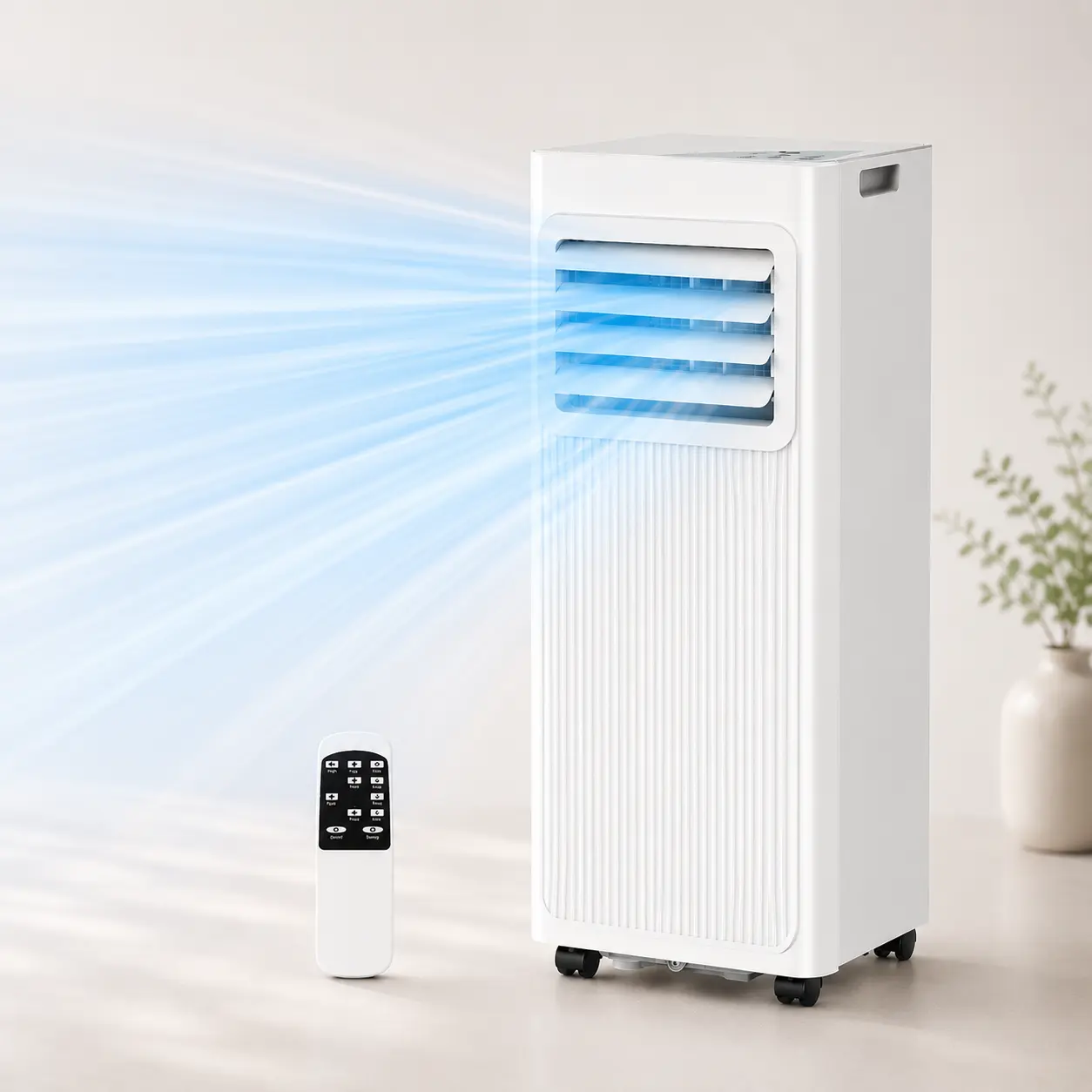 ZAFRO 10000 BTU Portable Air Conditioner, 4-in-1 Quiet AC Unit for Rooms Up to 550 Sq. Ft., Cool/Dry/Fan/Sleep Modes, Remote Control, LED Display, 24H Timer & Window Kit for Bedroom, Apartment & Office