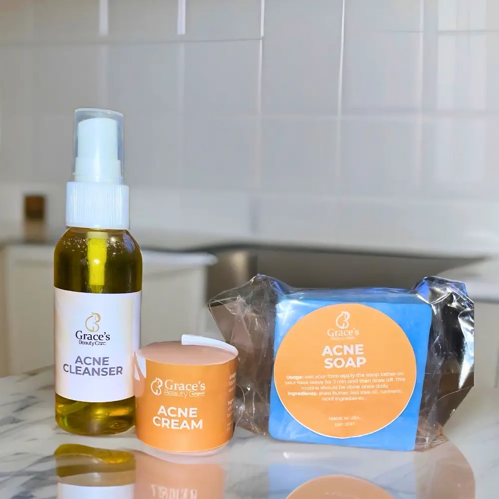Acne Clear Skin Breakout Set, Gentle Daily Skincare for Sensitive & Combination Skin