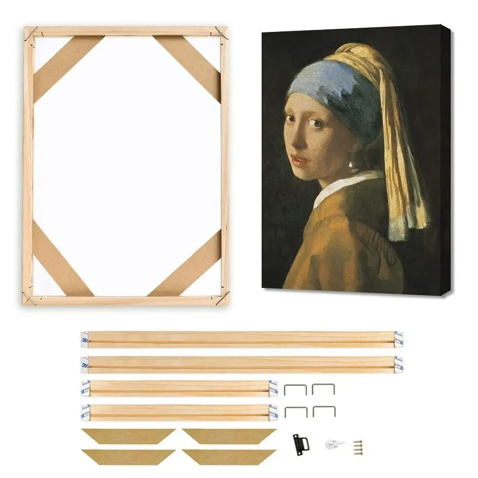 DIY Picture Frame Set, Real Wood Canvas Frames, Sturdy Frame Design, Wooden Framed for Gallery Wall Decor, Oil Paintings and Posters, Modern Home Decoration for Living Room and Office, Photo Frames