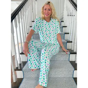 Charming Clover Wide Leg Pajama Set