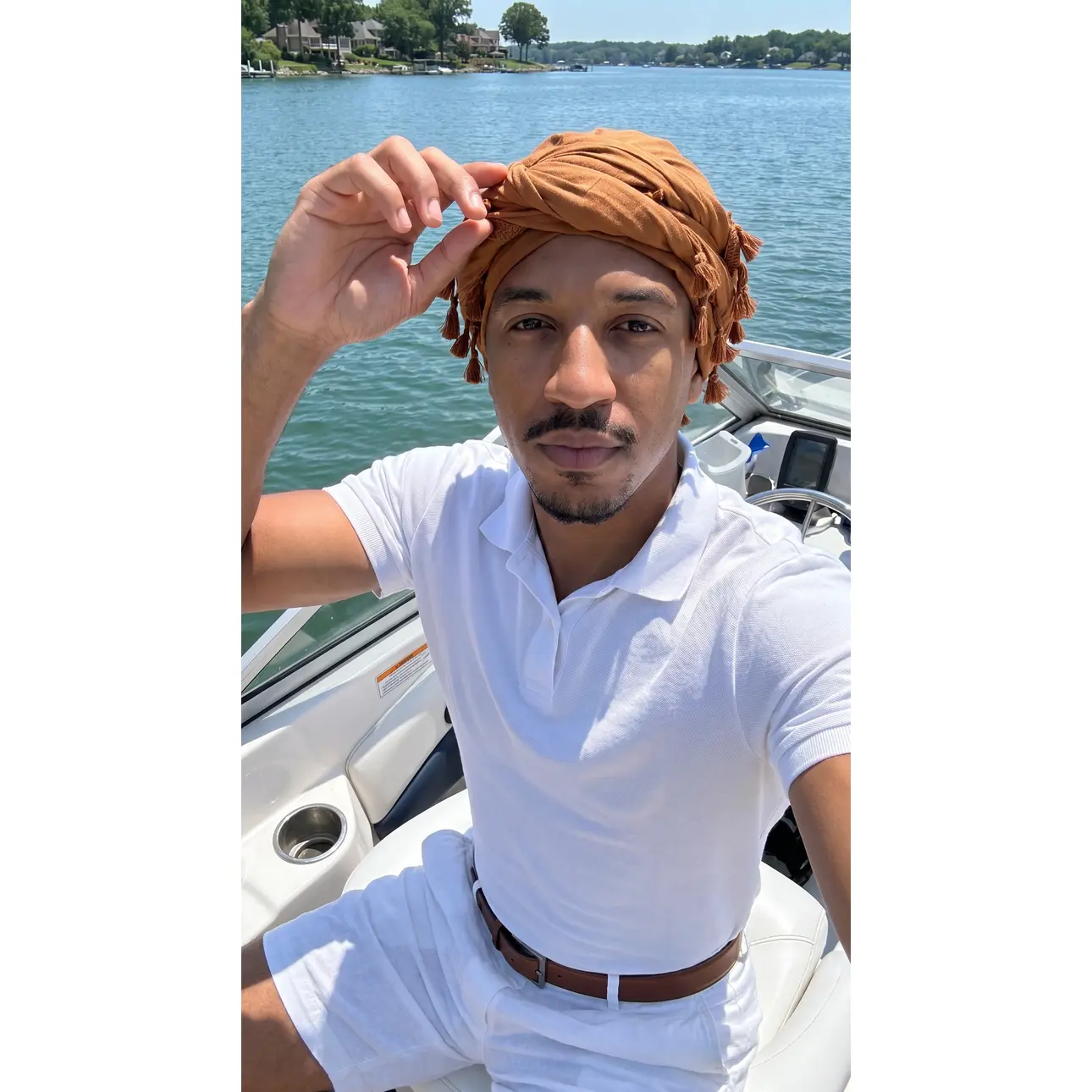 Reserved Men's Satin-Lined Turban - Plain, Adjustable Fit, Casual Head Wrap with Friction-Free Design, Tassel Detail for Locs, Braids | Kings Collection, Unisex