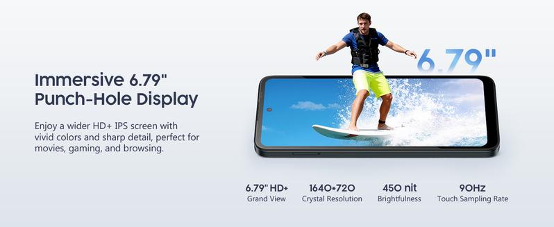 The Most Affordable Smartphone: INVENS Ultra 13P 6.79" HD+ smartphone, dual SIM dual standby,  5000mAh Battery Android 15 with 16+128+TF 1TB, 16MP+64MP high-definition dual cameras, Facial Recognition + Fingerprint Unlock,Bluetooth: 5.0