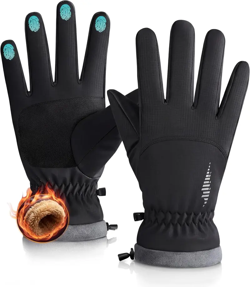 Winter Waterproof Sky Snow Warm Gloves for Women Men,Wind proof Cold Weather Thermal with Touchscreen Fingers, for Running Driving Cycling Hiking Biking Outdoor Sports Daily Work Out.