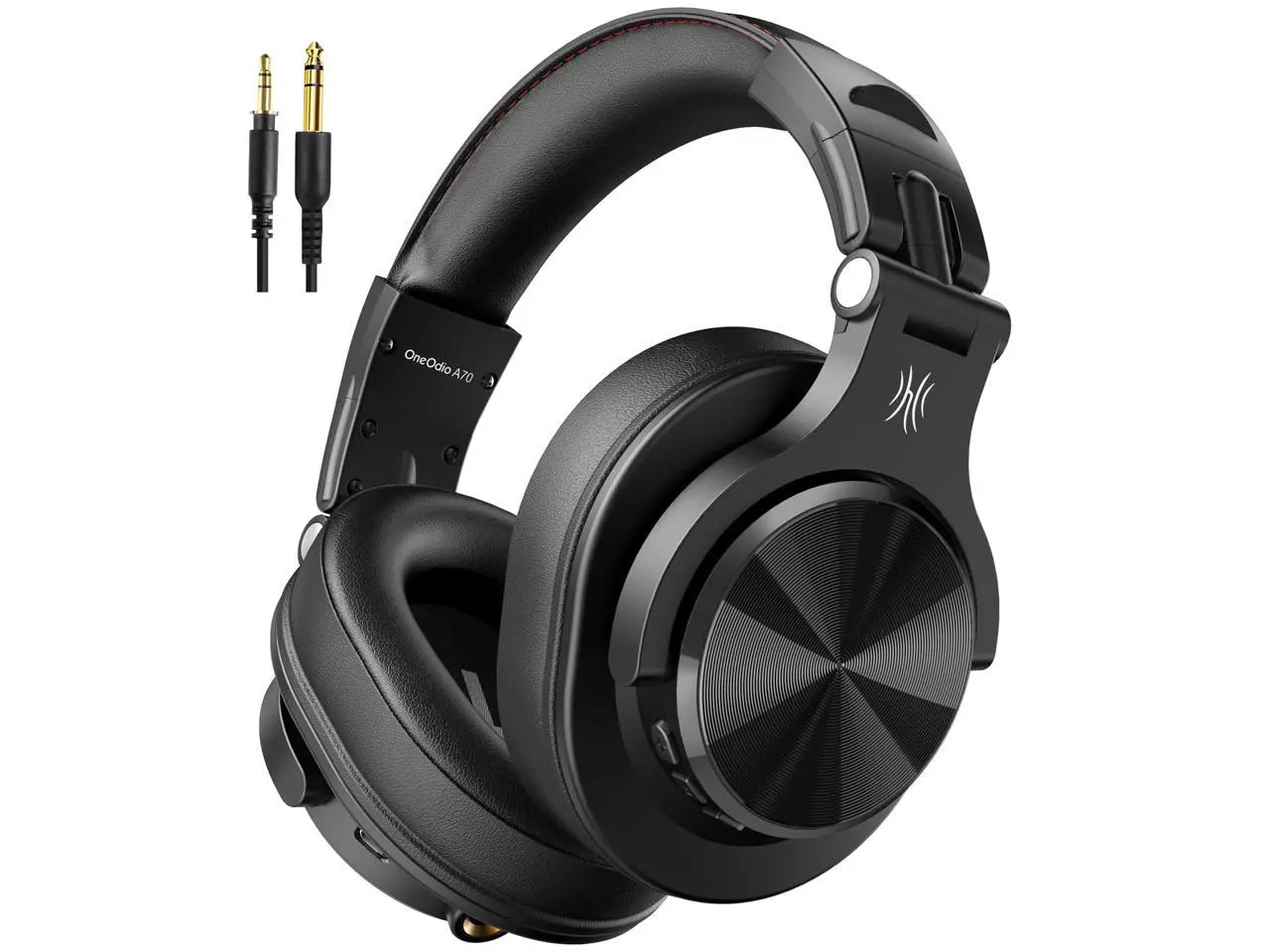 OneOdio A70 Bluetooth Over Ear Headphones, Wireless Headphones with 72H Playtime, Hi-Res, Built-in Mic, 3.5mm/6.35mm Wired Audio Jack for Studio Monitor & Mixing DJ Guitar AMP, Computer PC Gaming