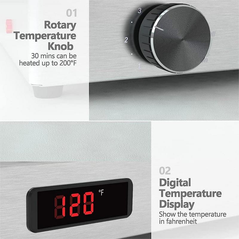 【GARVEE】2 Pack Electric Chafing Dishes Buffet Set with 400W Heating Element, Food-Grade Stainless Steel, 2 Half-Size Pan & 1 Full-Size Pan for Versatile Serving 【GARVEE】2 Pack Electric Chafing Dishes Buffet Set with 400W Heating Element, Food-Grade Stainless Steel, 2 Half-Size Pan & 1 Full-Size Pan for Versatile Serving