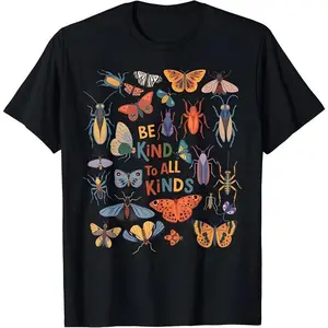 Be Kind To All Kinds Bugs Entomology Insect Collector T-Shirt