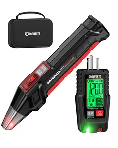 KAIWEETS Circuit Breaker Finder with LCD Display, GFCI Outlet Tester, Electrical Circuit Tracer Tool with NCV Test & Flashlight, Includes Carrying Case - KT301