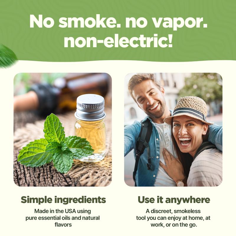 Chewable Breather PUFF-BARS Aromatherapy Essential Oil with Refills Craving Puffer Relief Help for Quitting Bad Habits