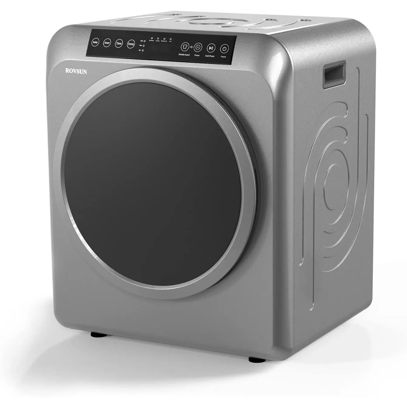 ROVSUN 3.5 Cu.Ft 13.2LB Portable Automatic Front Load Dryer, Fully Automatic 110V Appliance with LCD Touch Screen, Stainless Steel Tub for Apartment, Home (Luxury Grey), Appliances, Front Load Dryers, Fully Automatic Dryers