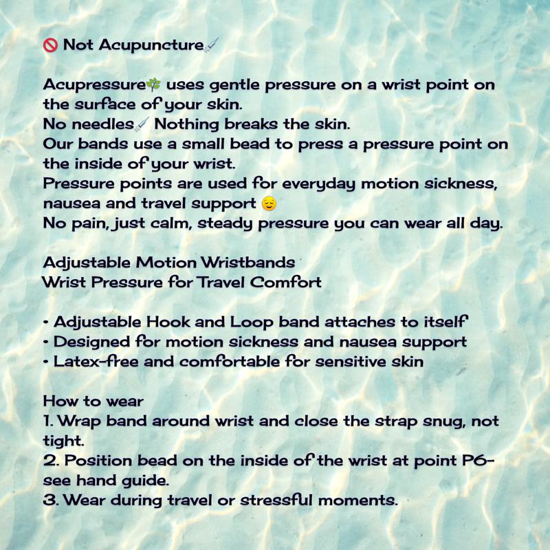 Anti-Nausea Acupressure Motion Sickness Bracelets- Adjustable