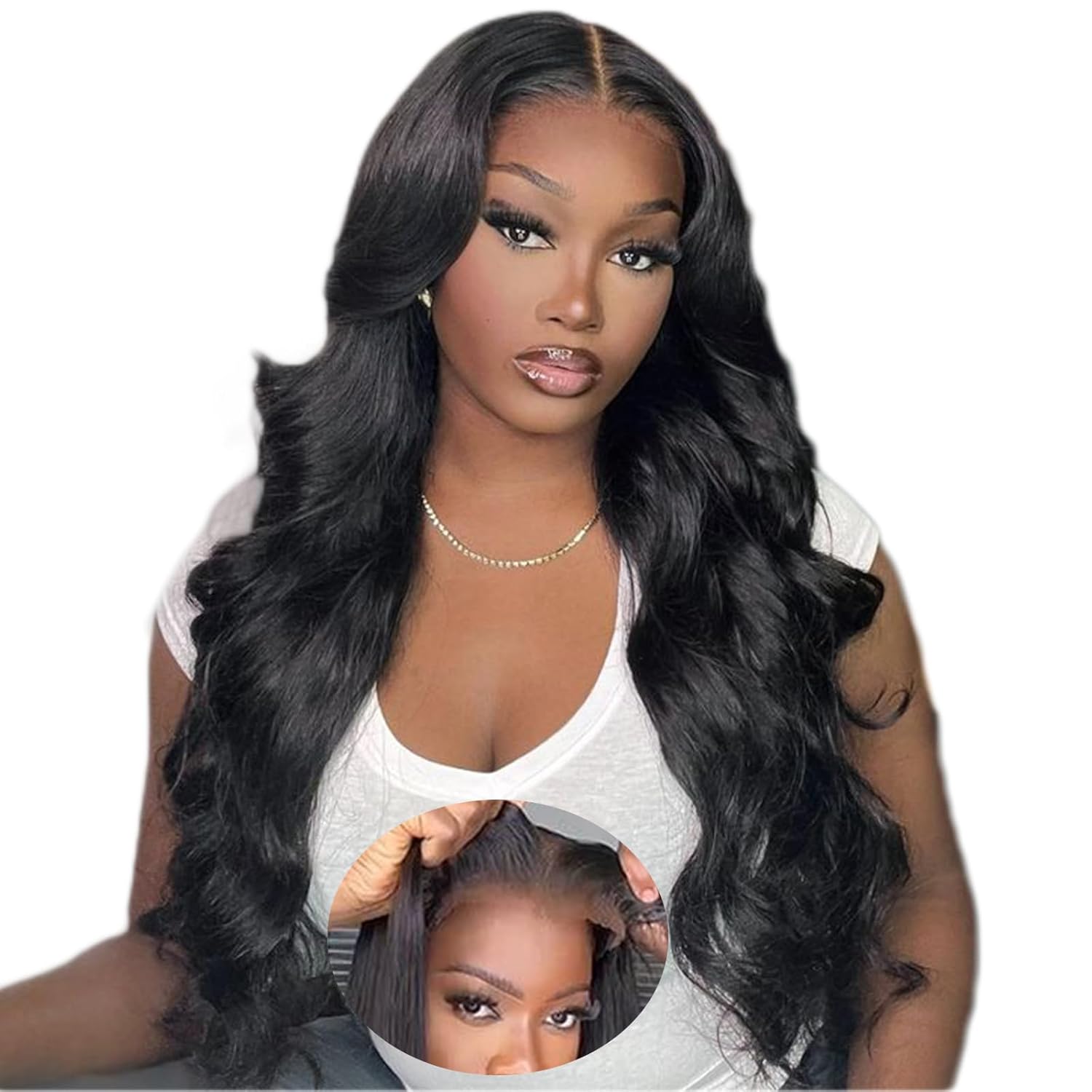 Bling Hair Glueless Wigs Human Hair Pre Plucked Pre Cut 7x5 Glueless 16-34 Inch Body Wave 13x4/6 Drawstring Human Hair 180% Put on And Go Glueless Wig For Black Women