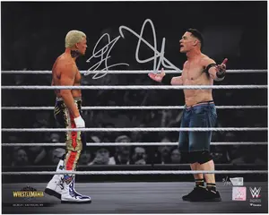 Cody Rhodes & John Cena WWE Autographed 16" x 20" WrestleMania 41 Staredown Photograph - Limited Edition of 50 - Fanatics Authentic Certified