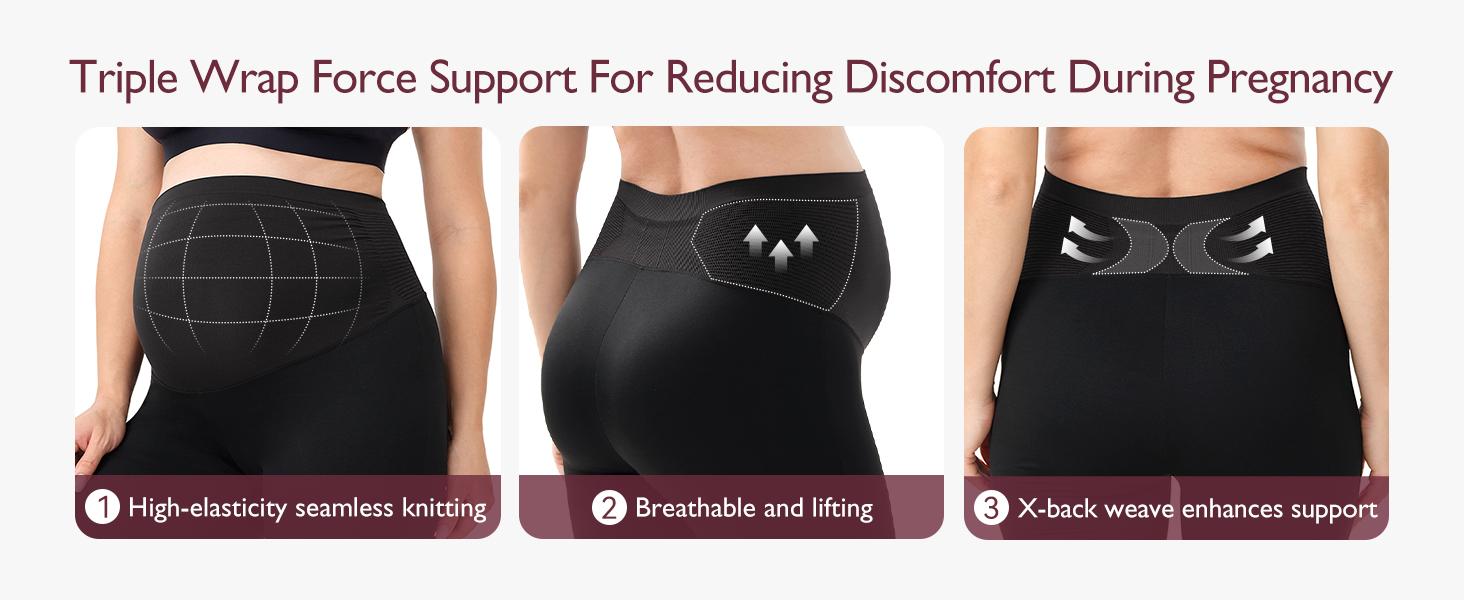 Momcozy Maternity Yoga Pants, MA003 Maternity Flare Leggings Over The Belly, Pregnancy Leggings Buttery Soft Triple Wrap Force tiktok shop pumping bras