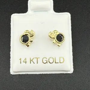 14k gold elephants earrings