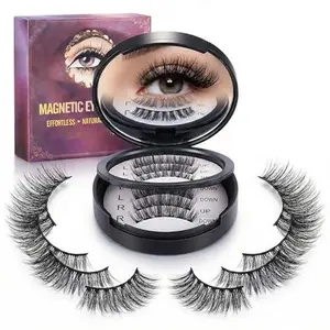 Magnetic Eyelashes with Applicator, Magnetic Eyelashes Natural Look, No Glue Reusable Eyelashes Magnetic Lashes Kit for Beginners