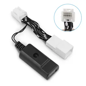 KUST Dashcam Power Adapter 10-pin for Hyundai & Kia Models, Rearview Mirror Compatible, Built-in GPS Charger & USB Port, Stable 12V 5A Power Supply, Easy Installation, Fits Tucson, Sportage, & More