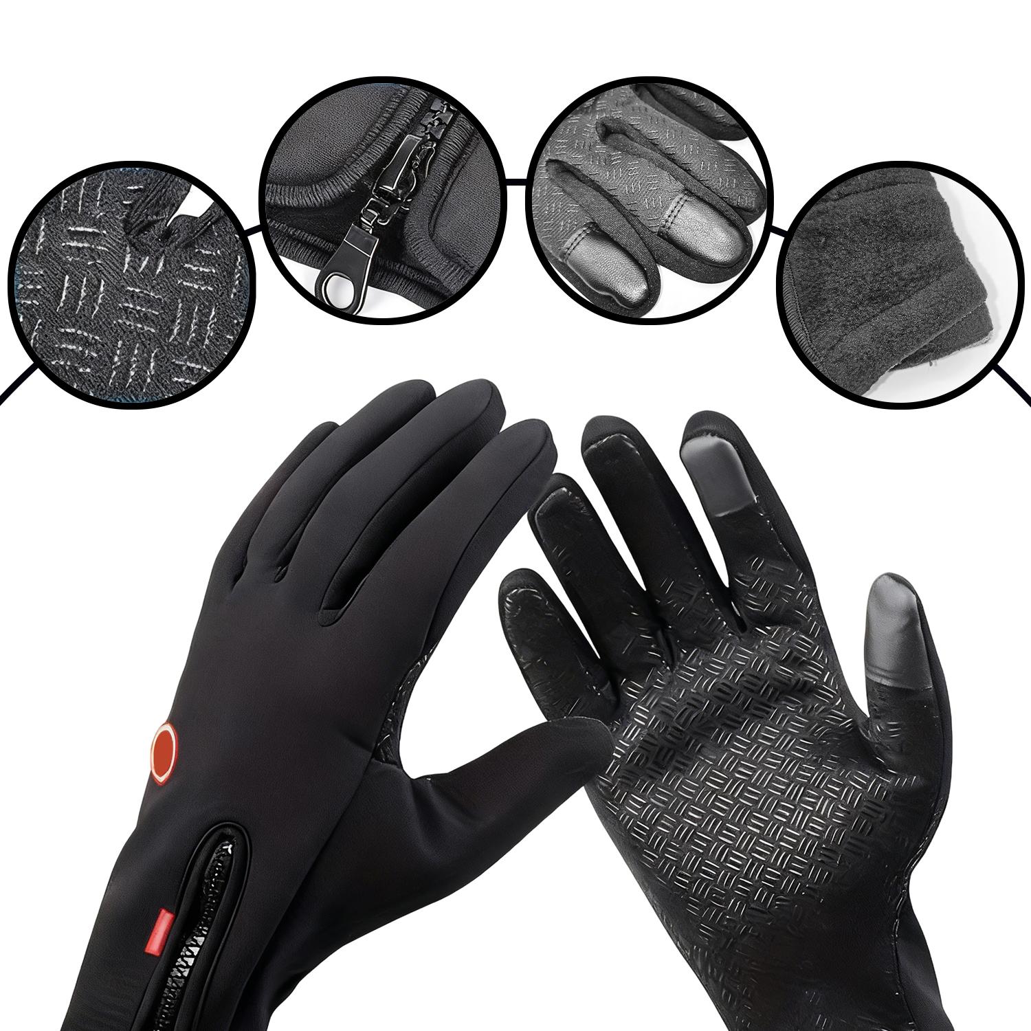 Outdoor Winter Gloves Touch Screen Windproof Gloves Thermal Warm Gloves Non-Slip for Men and Women (No heating function)
