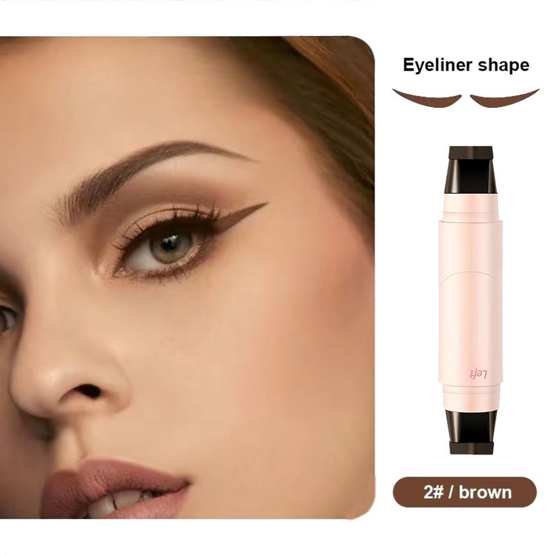Gel Eyeliner Pencil Set, 2025 New Foldable Eyeliner Stamp for Perfect Wings, Waterproof Eyeliners Tool,Smudge Proof Eyeliners Pen for Beginners double-ended eyeliner stamp pen Flawless Makeup Cosmetic Brow Gift Smooth eyebrow pencil