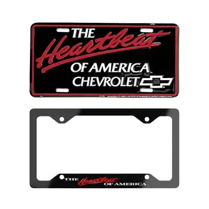 The Heartbeat of America Vanity Plate, Chevy License Plate Frame, Car/Truck License Plate