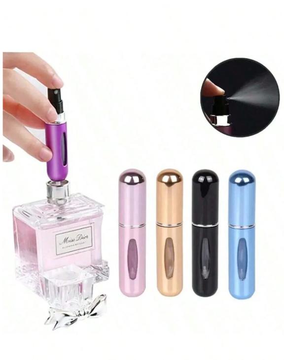 1pc Portable Mini Perfume Atomizer Spray Bottle Refillable Travel Size Fragrance Dispenser For On-The-Go Touch-Ups – Ideal For Carrying Your Favorite Scents In Purses, Pockets, Gym Bags, And During Travel Or Shopping Trips – Leakproof, Easy To Fill