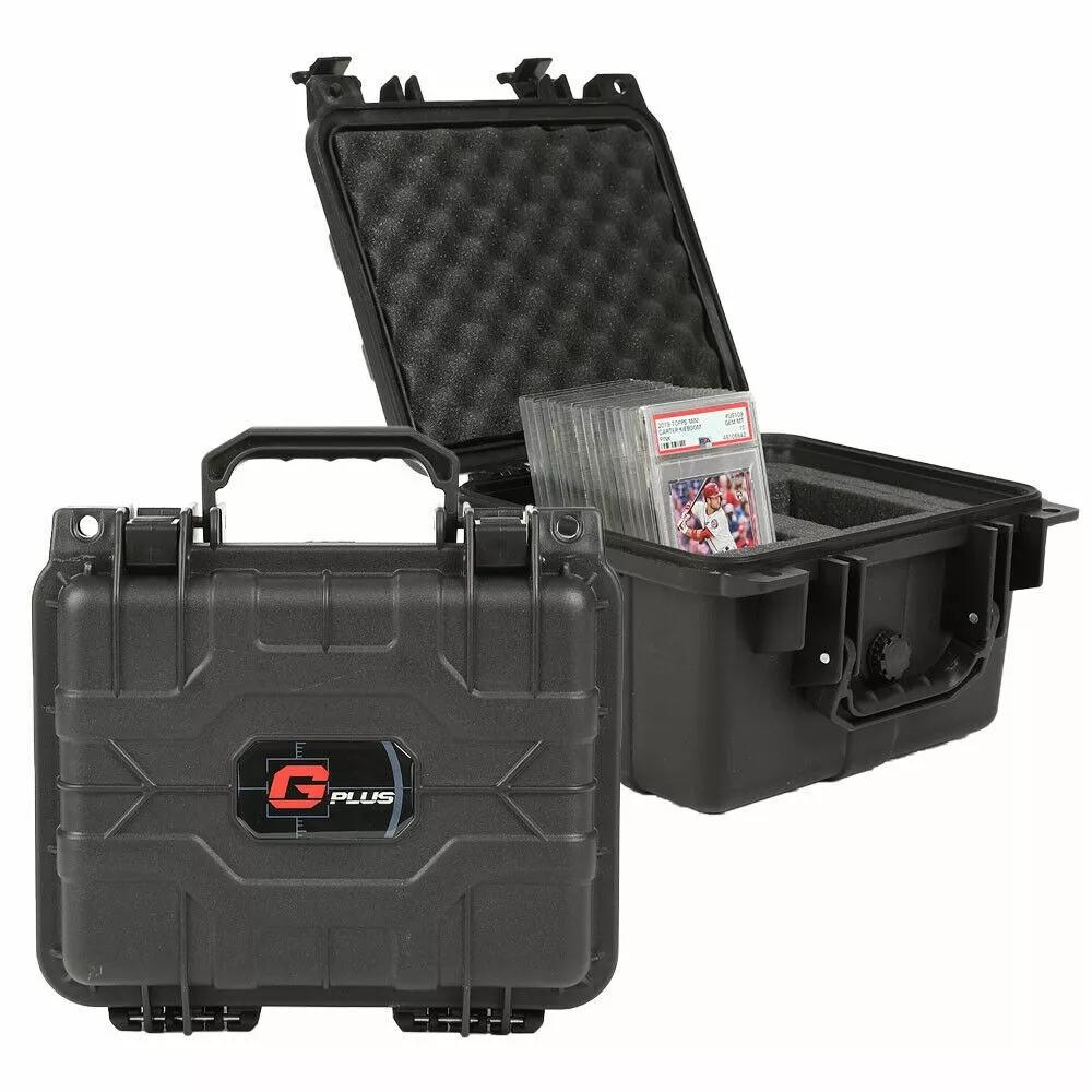 Graded Card Storage Box Weatherproof Case Slab Holder Protector Organiser,2Row Travel Waterproof Case Slab Holder& Protector Grey,Card Organizer Protector