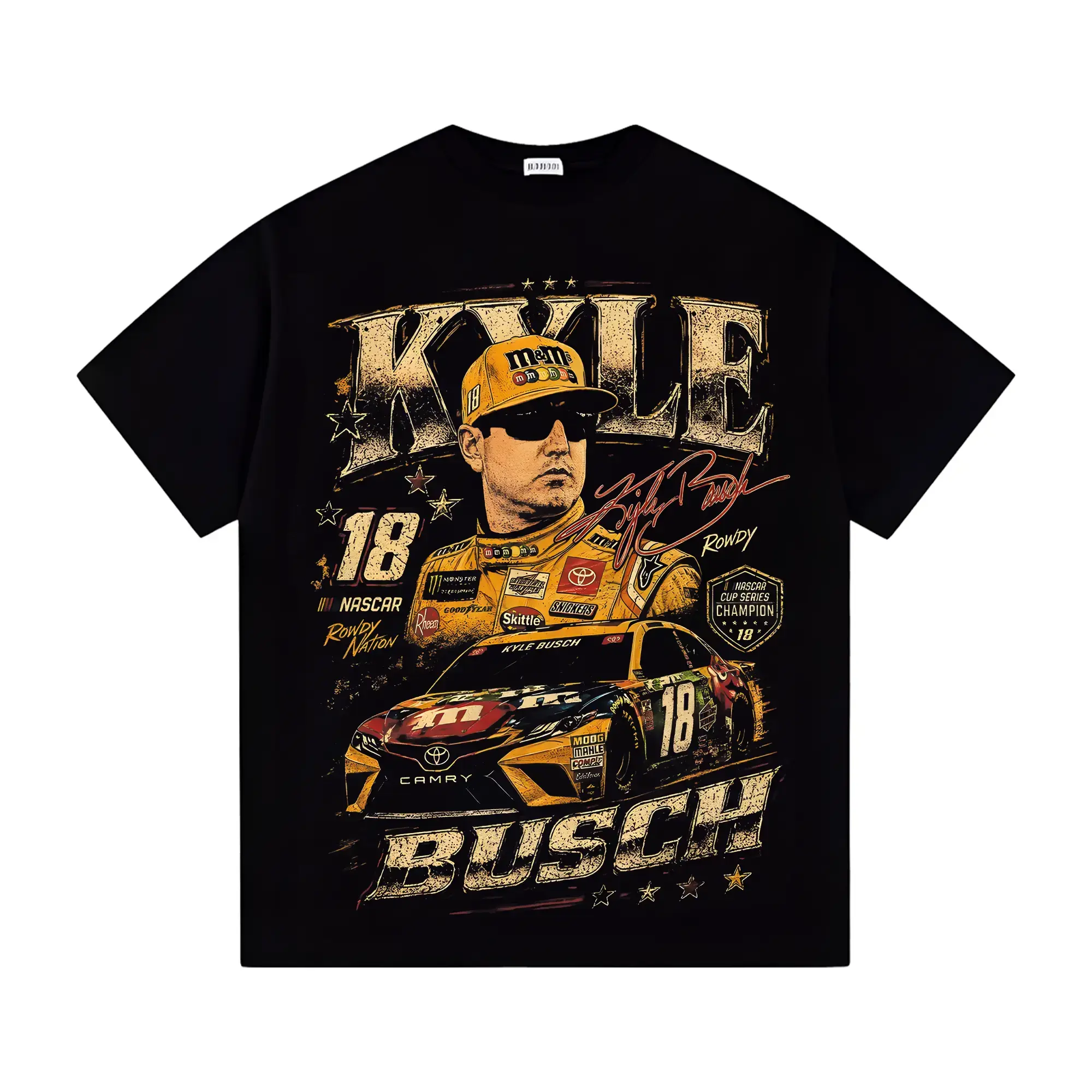 [Sale Up To 50%] Unisex Kyle Busch RIP Gone Too Soon T-Shirt, Vintage NASCAR Racing Graphic Tee, TikTok Viral Motorsport Fan Shirt, Heavyweight Oversized Cotton Streetwear, Memorial Racing Apparel