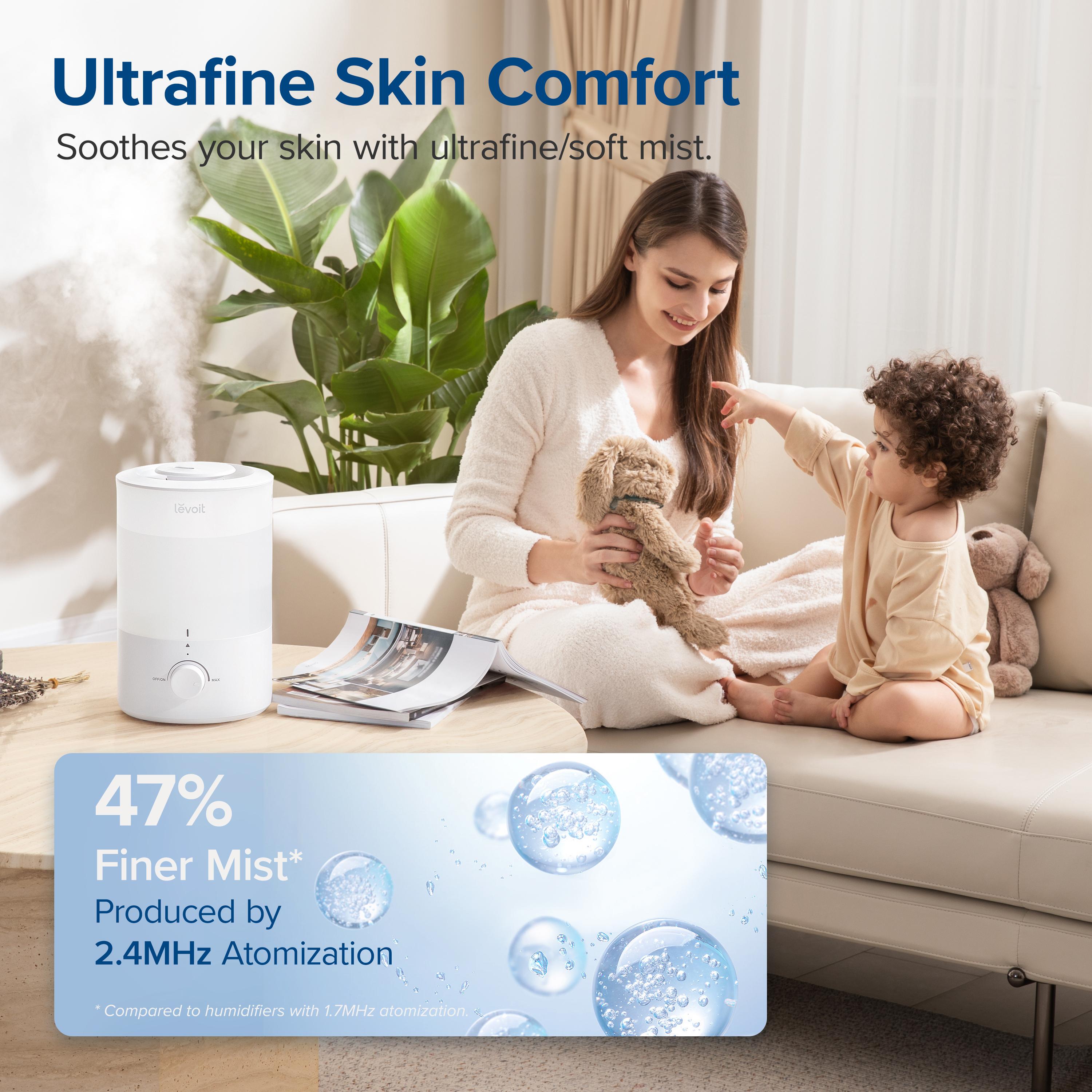 LEVOIT Dual 150 Humidifiers for Bedroom, Quiet (3L Water Tank) Cool Mist Top Fill Essential Oil Diffuser for Home Large Room, 360° Nozzle LEVOIT Dual 150 Humidifiers for Bedroom, Quiet (3L Water Tank) Cool Mist Top Fill Essential Oil Diffuser for Home Large Room, 360° Nozzle
