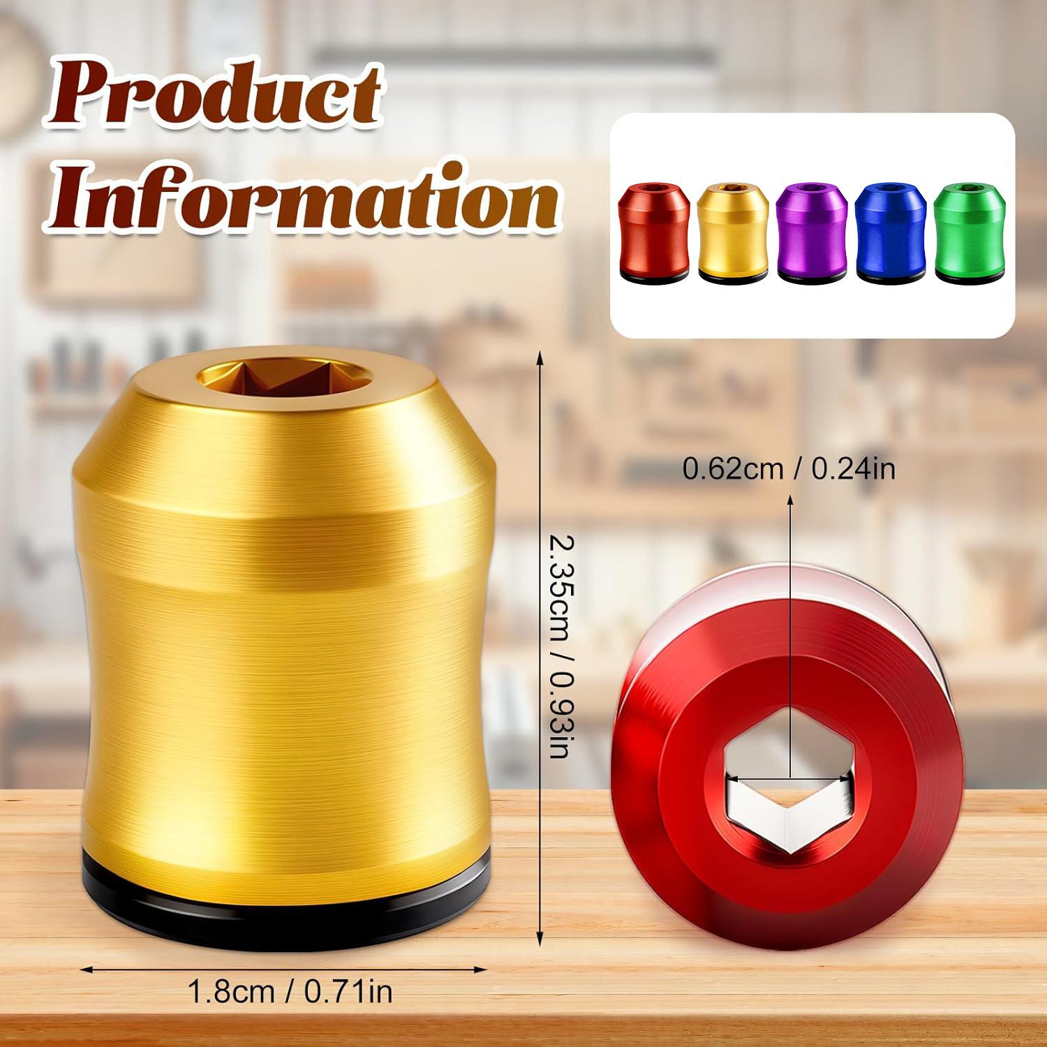 Strong Magnetic Screw Ring, 1/4 Inch/ 6.35 mm Universal Magnetic Screw Holder, Removable Magnetic Screwdriver Drill Bit Holder for Hex Screwdriver and Power Bits