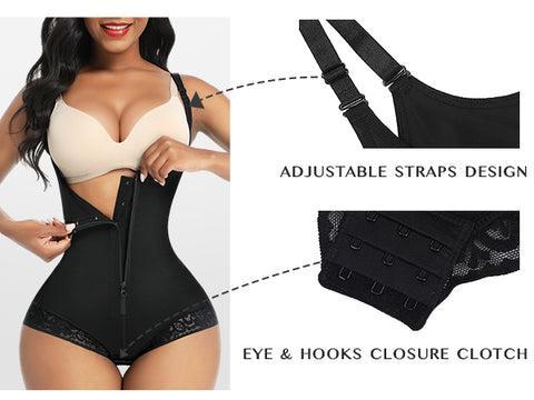 FeelinGirl Shapewear for Women Tummy Control Fajas Colombianas Body Shaper Zipper Open Bust Bodysuit