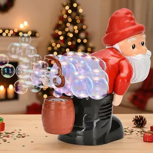 Santa Bubble Butt Blower, Santa Claus Farting Bubble Machine, Funny Automatic Blowing Blower with Music Flashing Lights Colorful Bubbles, Christmas Stocking Stuffers Gift for Kids