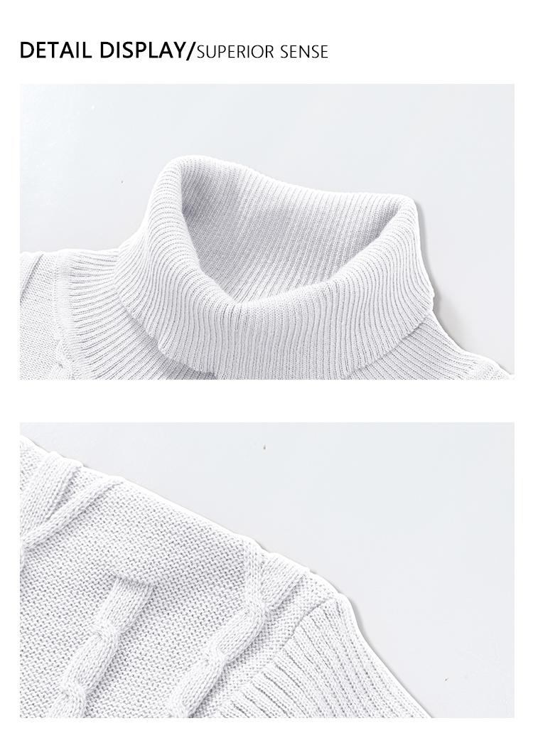 3-Pack Men's Winter Long Sleeve Turtleneck Knit Warm Sweater Autumn & Winter Fashion Versatile High Street Apparel Men