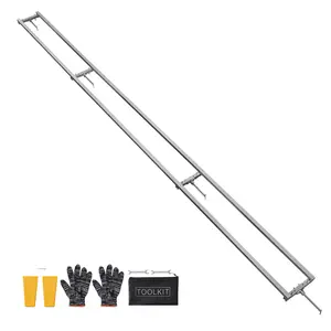 Rail Mill Guide System, 12 Ft Crossbar Chainsaw Mill Kit With Aluminum Milling Rails, Works With Chainsaw, Includes 2 Wedges, Adjustable Rail Milling Guide For Builders And Woodworkers, Durable Portable Setup