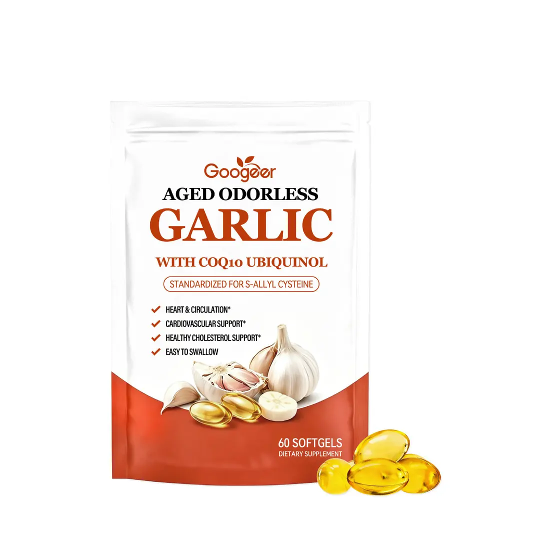 Premium Garlic Softgels Natural Dietary Supplement for Vascular Wellness