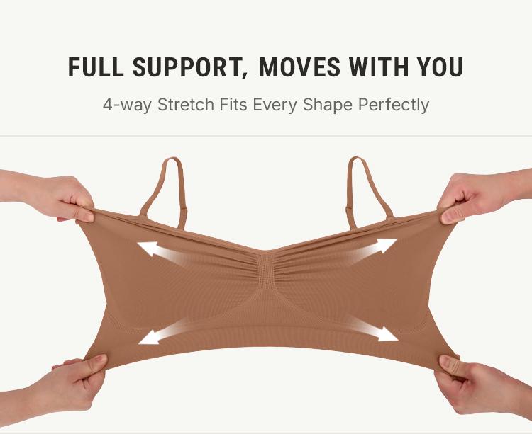 FeelinGirl WIRELESS Bra Women's Wireless Bra Comfort Bralettes Suitable for up to 44DD   No Underwire Unlined Cami Bra Seamless Tshirt Bras Sports Bra