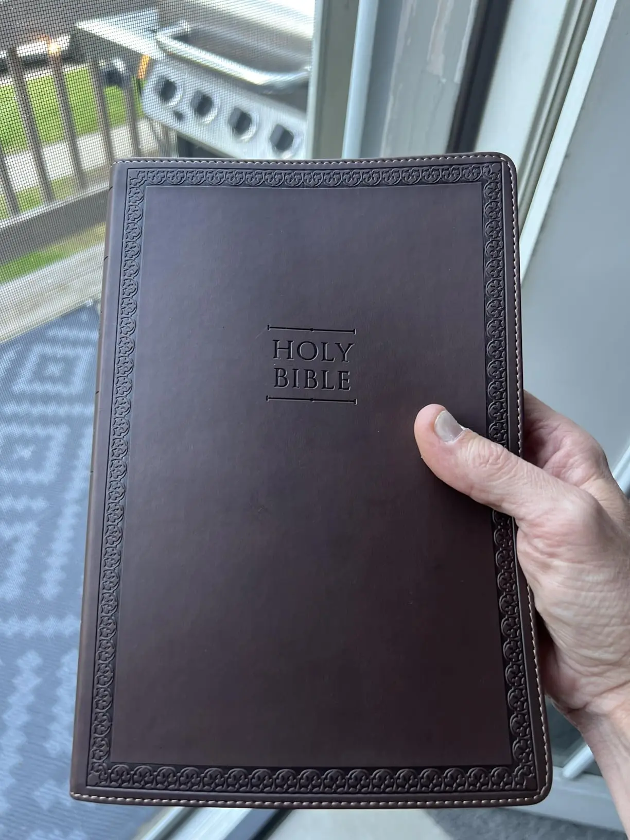 NIV, Value Thinline Bible, Large Print, Leathersoft, Brown, Comfort Print Imitation Leather